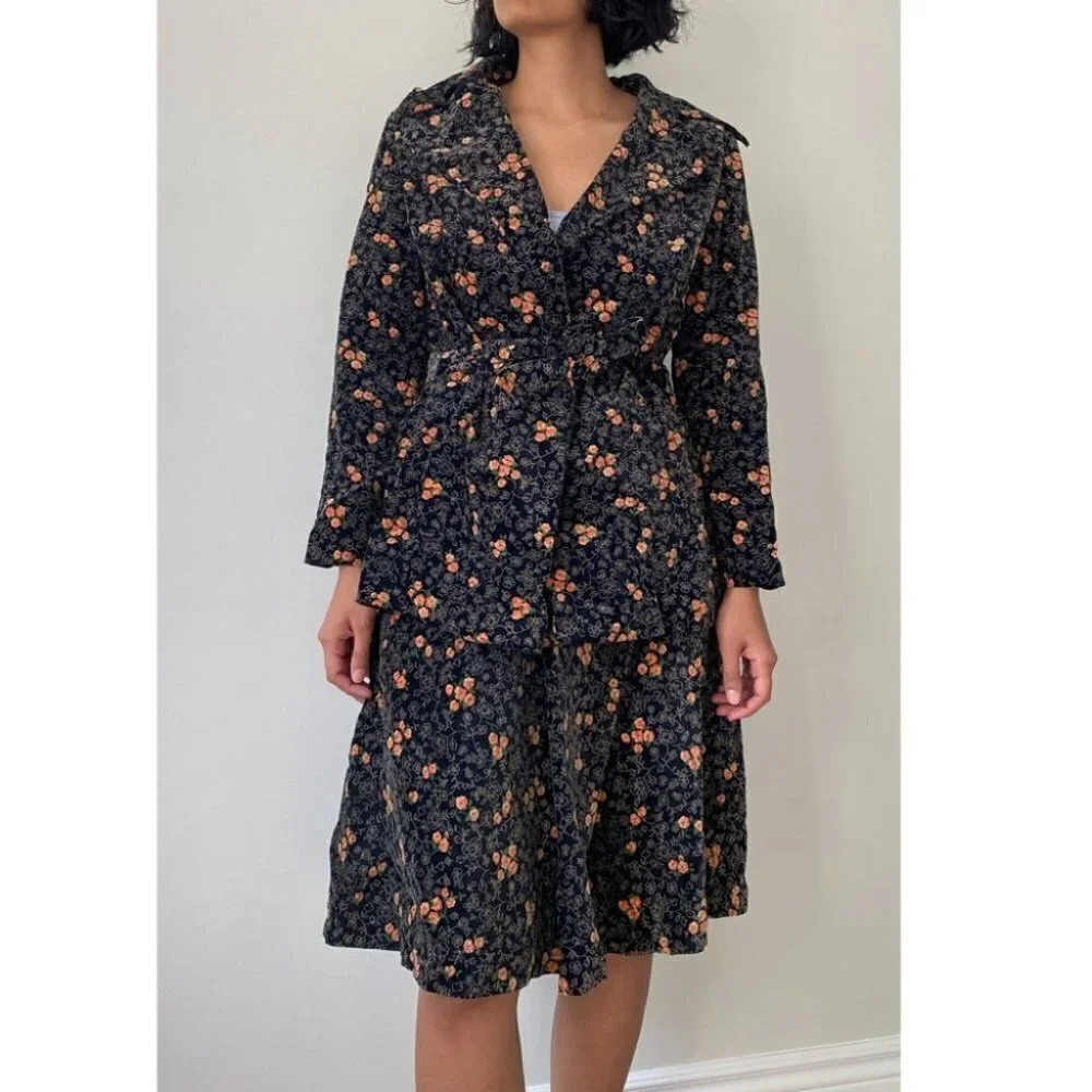 Vintage  - 1970’s Velvet Suit Coord Skirt Suit Set - Picture 5 of 11